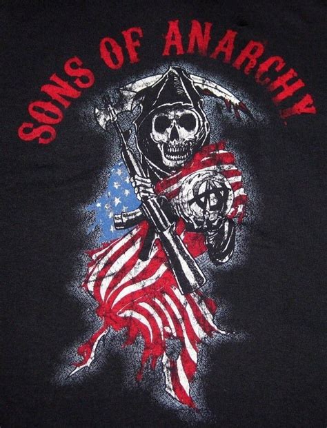 Sons Of Anarchy Reaper Logo Flag Tank Top Officially Licensed Soa