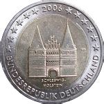 Pièce de 2 euros Schleswig Holstein 2006 Valeur Infos