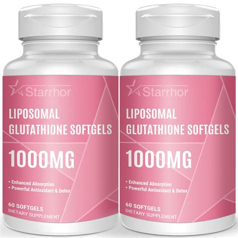 Buy Liposomal Glutathione Softgels 2 Pack Glutathione Supplement 1000mg Per Serving