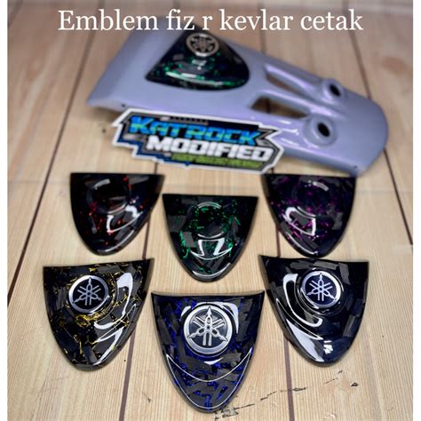 Jual EMBLEM LOGO PANEL DASI YAMAHA FIZ R FIZR KEVLAR CETAK EMBLEM FIZ