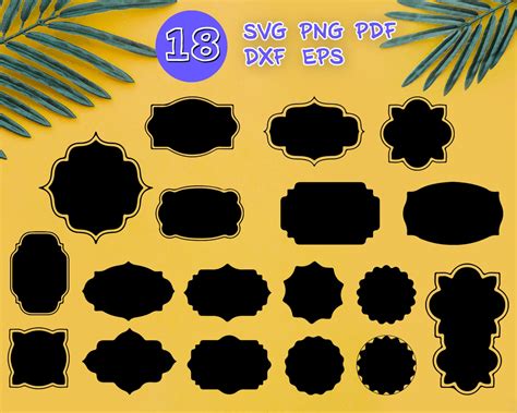 Shapes Svg Label Svg Square Svg Badge Svg Grunge Svgframe Etsy Canada