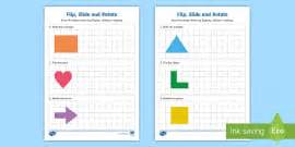 Drawing Translated D Shapes Differentiated Worksheet Worksheets