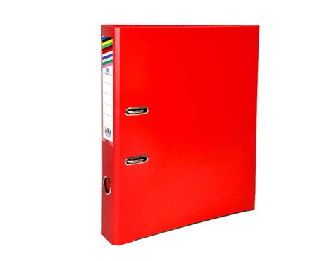 FIS A4 Size Broad Box File Red 8cm PVC Lever Arch Box Files