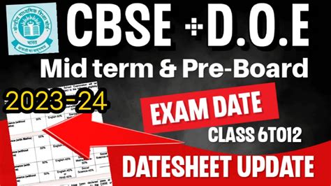 Mid Term Pre Board Exam 2023 24 Datesheet Update L Syllabus L