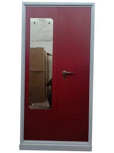 With Locker Maroon 2 Door Stainless Steel Almirah With Mirror At Rs