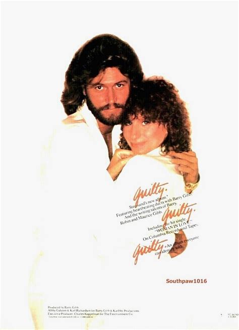 1980 Barbara Streisand Barry Gibb Woman In Love Guilty Album Promo