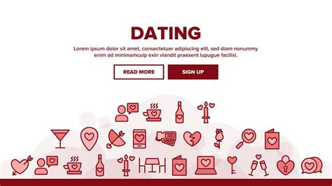 Dating Love Landing Header Vector 10155500 Vector Art At Vecteezy