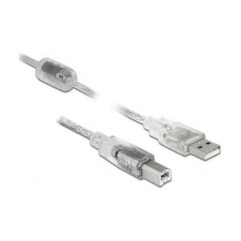 Delock Kabel USB A B 0 5m Dvojno Oklopljen Transparent 82057 TechTrade