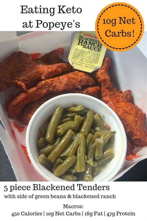 Eating Keto at Popeye's - Blackened Chicken Tenders - The Katherine ...