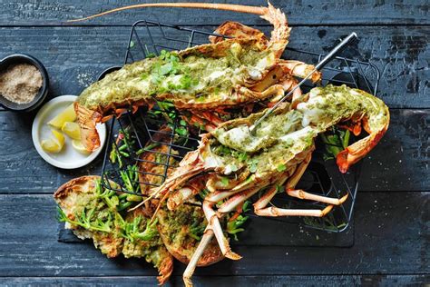 Butter Roasted Lobster With Native Greens Recipes Au