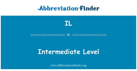il stands  intermediate level abbreviation finder