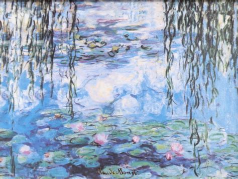 CLAUDE MONET Efter Nymphéas et saule Keramiktavla Goebel