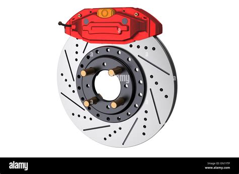 Car Disc Brake And Caliper Isolated On White Background Stock Photo Alamy