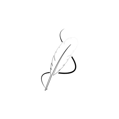 Premium Vector Feather Quill Pen Icon