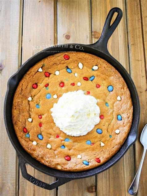 Fourth Of July Chocolate Chip Skillet Cookie Recipe Taste Of The Frontier