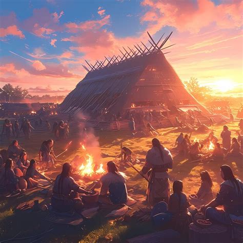 Premium Photo Friendly Gathering At Iroquois Village