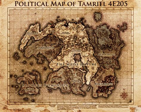 Elder Scrolls Political Map Tamriel By Skullsmithy On Deviantart