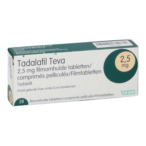 TADALAFIL TEVA FILMOMH TABL 28 X 2 5MG Apotheek Bakelants