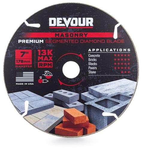 Premium Masonry Segmented Rim Diamond Blades Devour Blades And Bits