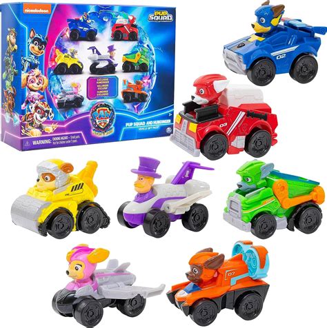 Paw Patrol The Mighty Movie Toy Vehicle Set 7 New Cars And Trucks W