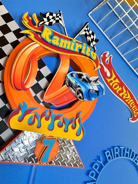 Hot Wheels Cake Topper Etsy