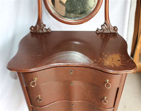 Bargain John S Antiques Antique Quarter Sawn Oak Lingerie Chest With Beveled Mirror Bargain