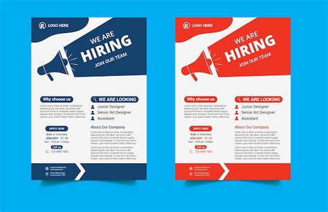 Premium Vector We Are Hiring Flyer Design Bundle Job Vacancy Flyer