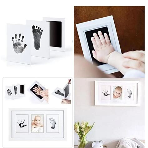 Baby Hand And Footprint Kit Diy Newborn Handprint Nontoxic Footprints