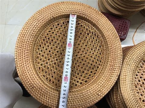 Cheap Wicker Rattan Plate Chargers Placemat Coasters For Tableware