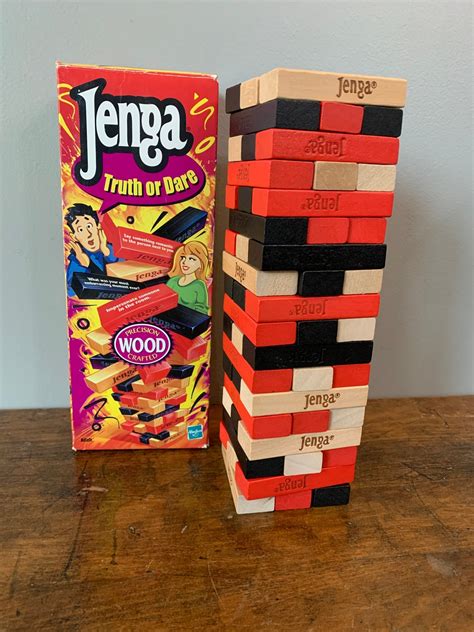 Vintage Adult Truth Or Dare Jenga Game Etsy