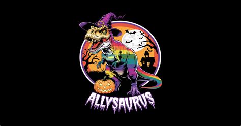 Lgbt Halloween Dinosaur T Rex Gay Dino Allysaurus Rainbow Lgbt Halloween Dinosaur T Rex Gay