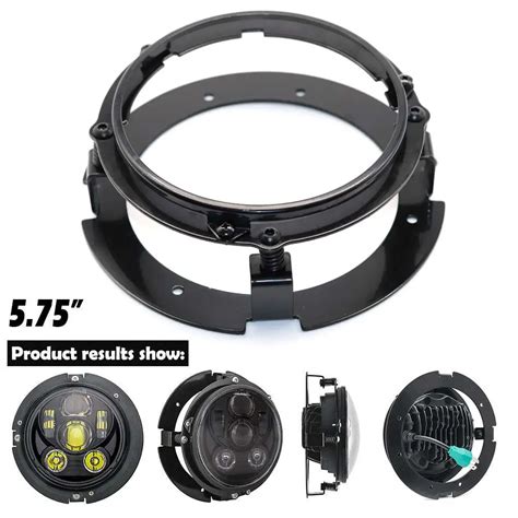 Kit De Suporte Do Farol Led Para Motocicleta Suporte De Anel Cromo