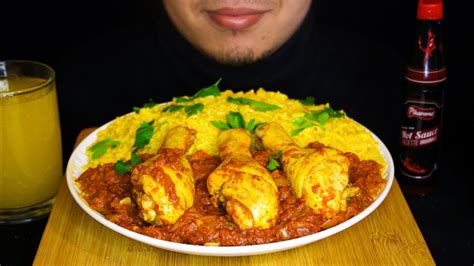 Asmr Eating Spicy Chicken With Rice Eating Show No Talking Zad Asmr Youtube