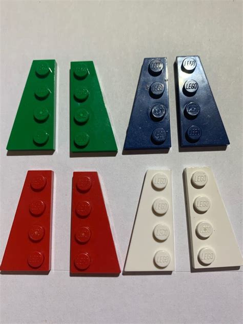 Lego Parts 4pc Wedge Plate 4 X 2 2 Right 2 Left 41769 41770 Choose Color Ebay