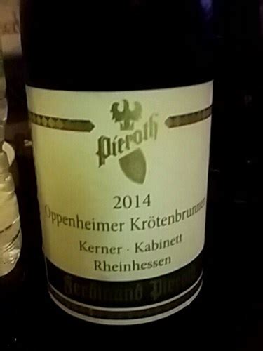 Pieroth Oppenheimer Kr Tenbrunnen Kerner Kabinett Vivino