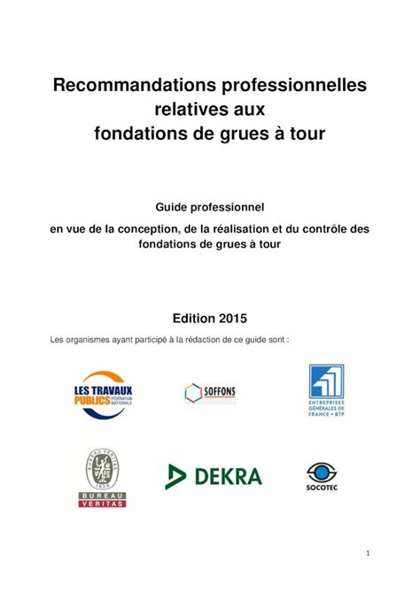 PDF Recommandation fondations grues à tour DOKUMEN TIPS