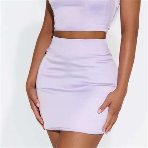 Naked Wardrobe Skirts Naked Wardrobe Glossed Up Mini Skirt In