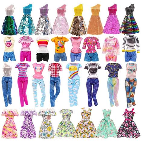 Barwa Sets Doll Clothes Including Sequins Dresses Fashion Floral