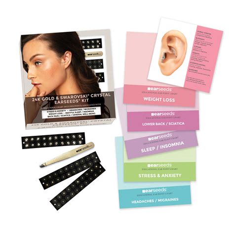 Ear Seeds Kit for headaches, weight loss, stress & anxiety + more - Ear ...