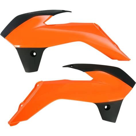 Acerbis Radiator Shrouds Orange Black 2314261008 FortNine Canada