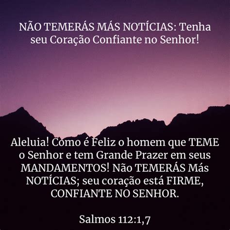 Salmos 112 1 7 Aleluia Bem Aventurado Aquele Que Teme Ao SENHOR E Tem