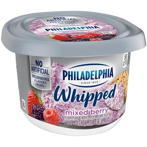 Philadelphia Whipped Mixed Berry Cream Cheese Spread Hy Vee Aisles Online Grocery Shopping