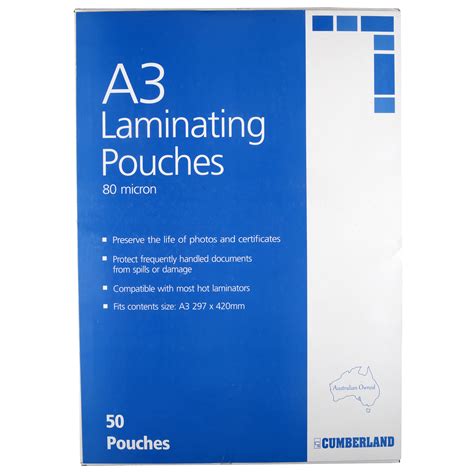 Laminating Pouch A3 80 Micron Pack 100 Gloss Np9691 Protext