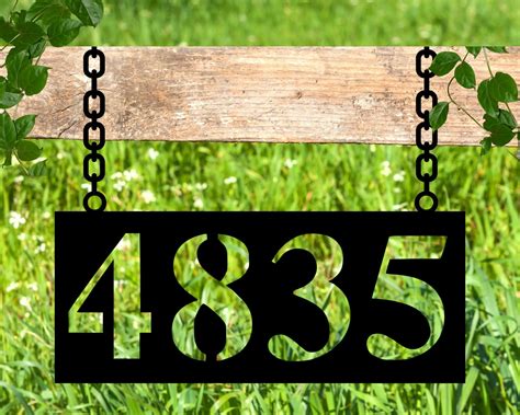 Hanging Address Sign Metal Address Sign For Yard Hanging Etsy