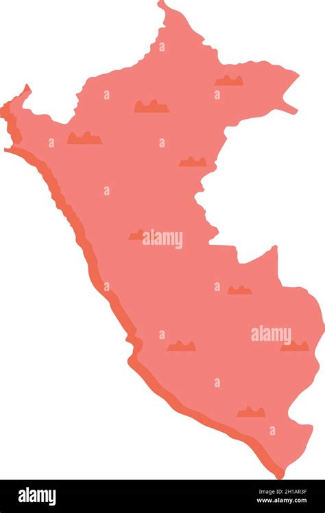 Peru Pink Map Stock Vector Image Art Alamy