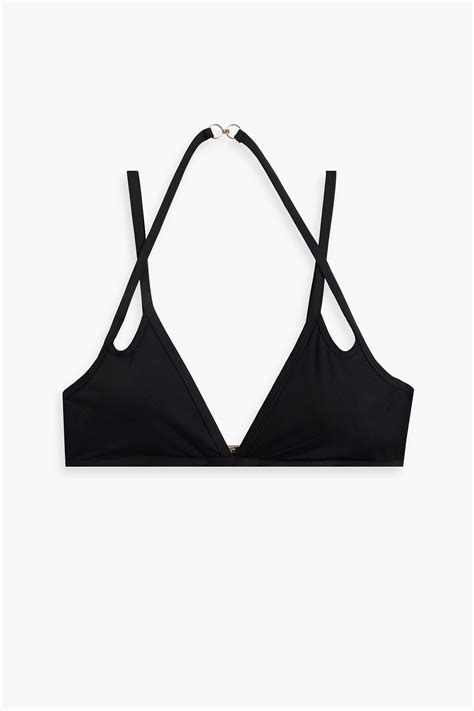 Buy Simkhai Tora Triangle Bikini Top Xs Black At 54 Off Editorialist