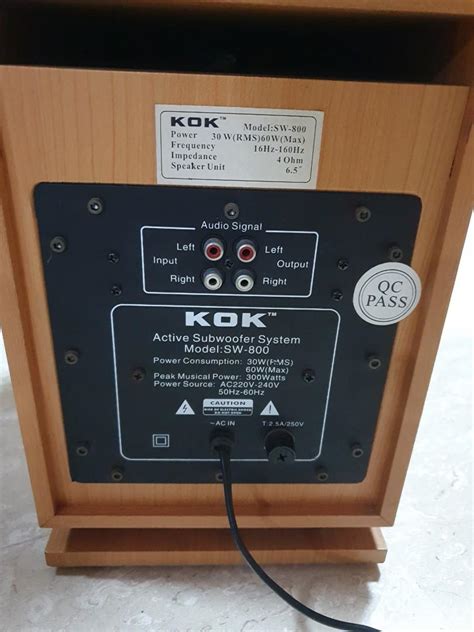 Kok Active Subwoofer System Audio Soundbars Speakers Amplifiers On