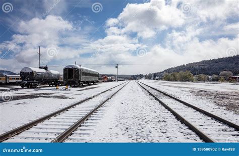 Vintage Train Wagons at Williams Arizona Train Station. US Editorial Photography - Image of ...