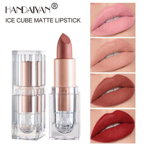 Handaiyan Nude Lipstick Matte Bean Paste Pink Color Lips Lipstick Long