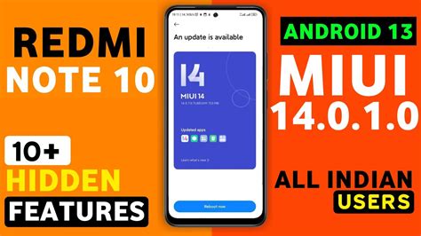 Redmi Note 10 MIUI 14 0 1 0 Android 12 Update Features 10 Hidden